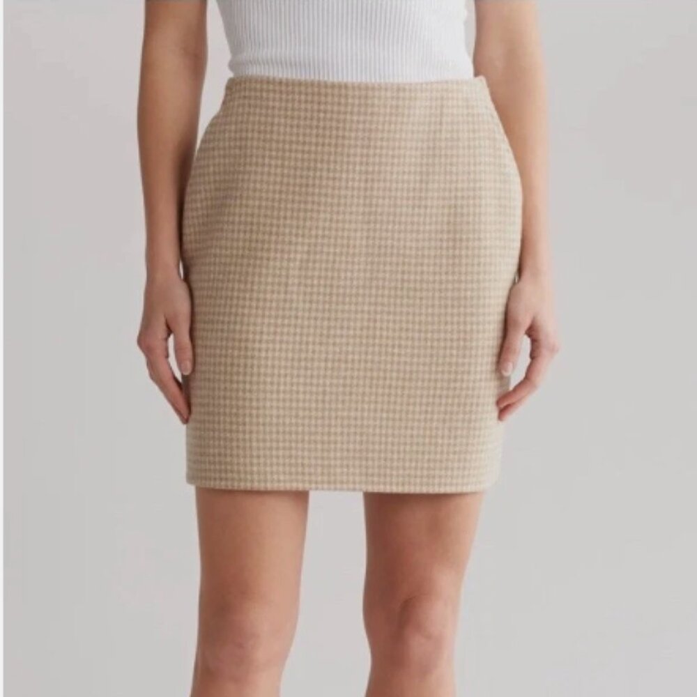 Theory Houndstooth Wool & Cashmere Pencil Skirt, Size 2, worn once, EUC